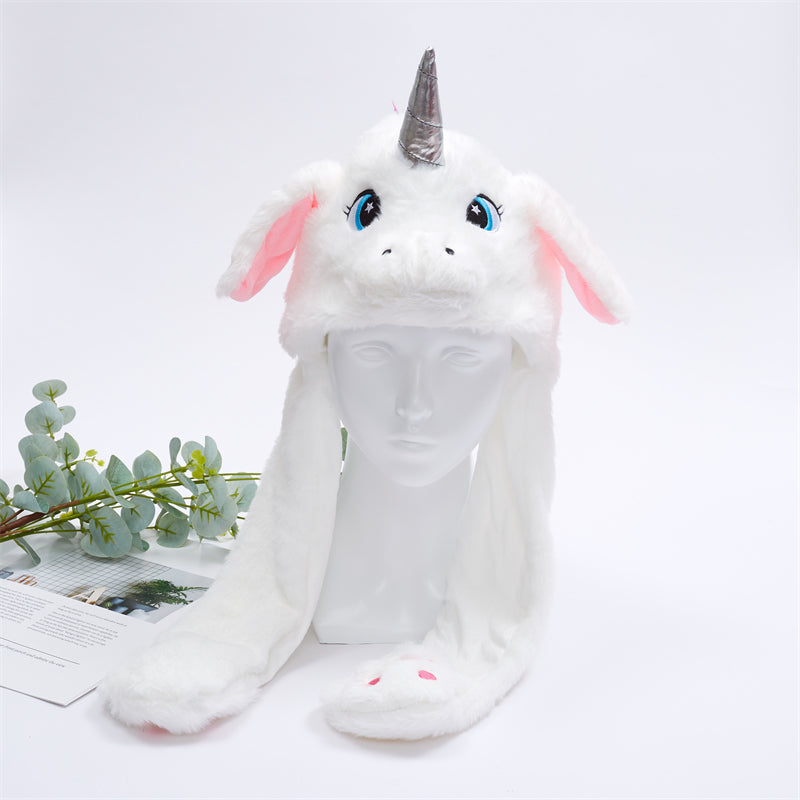 Interactieve Knuffelpet met Bewegende Oren – Pluche Muts Dieren Cosplay Accessoire voor Kinderen & Volwassenen | Sulvida