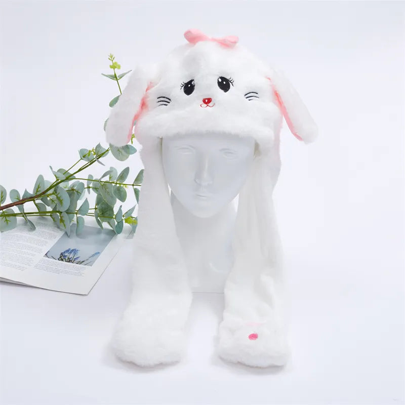 Interactieve Knuffelpet met Bewegende Oren – Pluche Muts Dieren Cosplay Accessoire voor Kinderen & Volwassenen | Sulvida