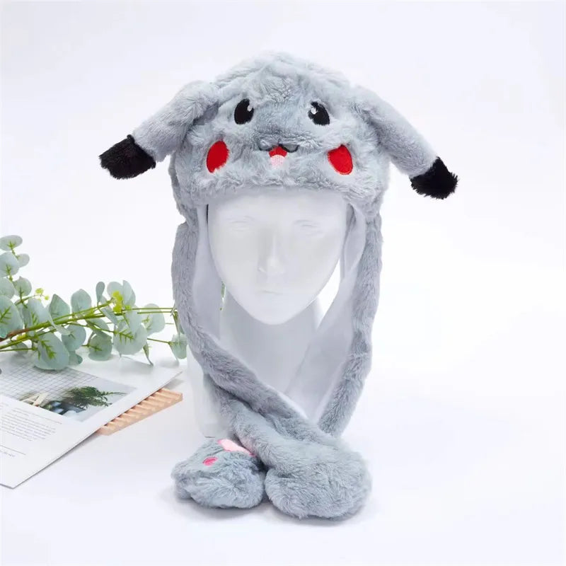 Interactieve Knuffelpet met Bewegende Oren – Pluche Muts Dieren Cosplay Accessoire voor Kinderen & Volwassenen | Sulvida