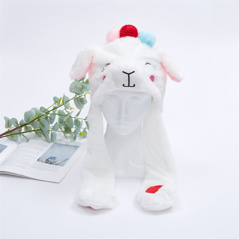 Interactieve Knuffelpet met Bewegende Oren – Pluche Muts Dieren Cosplay Accessoire voor Kinderen & Volwassenen | Sulvida