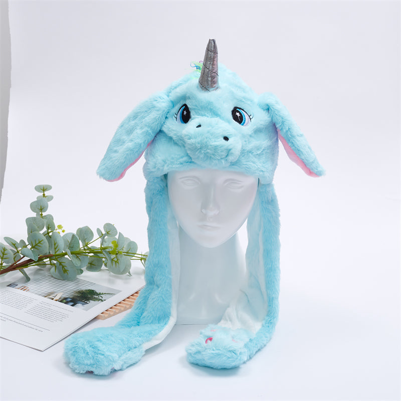 Interactieve Knuffelpet met Bewegende Oren – Pluche Muts Dieren Cosplay Accessoire voor Kinderen & Volwassenen | Sulvida