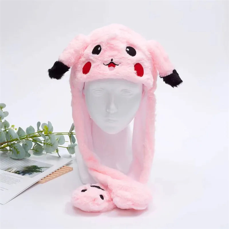 Interactieve Knuffelpet met Bewegende Oren – Pluche Muts Dieren Cosplay Accessoire voor Kinderen & Volwassenen | Sulvida