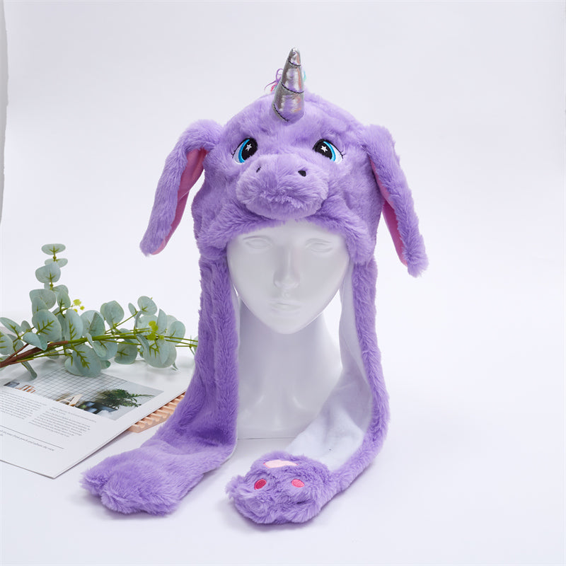 Interactieve Knuffelpet met Bewegende Oren – Pluche Muts Dieren Cosplay Accessoire voor Kinderen & Volwassenen | Sulvida