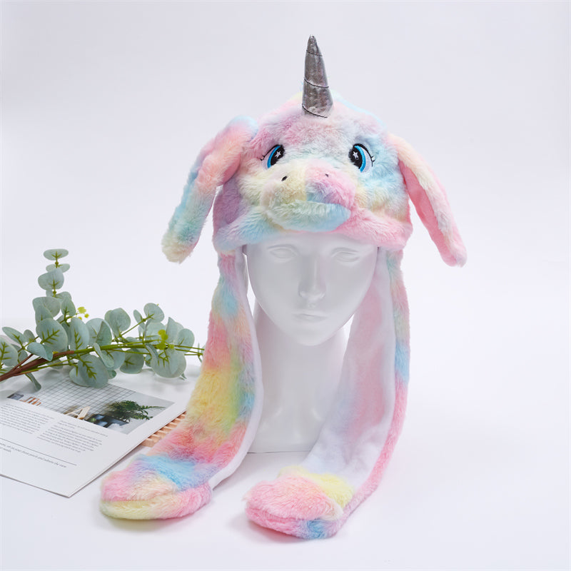 Interactieve Knuffelpet met Bewegende Oren – Pluche Muts Dieren Cosplay Accessoire voor Kinderen & Volwassenen | Sulvida