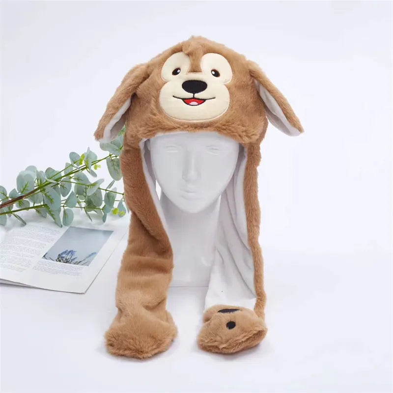 Interactieve Knuffelpet met Bewegende Oren – Pluche Muts Dieren Cosplay Accessoire voor Kinderen & Volwassenen | Sulvida