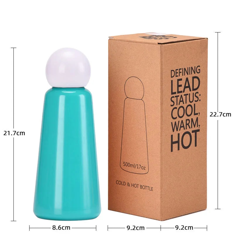 Thermosfles Dubbelwandig RVS 500ml Lekvrij Isolatiefles Warm 12u Koud 24u Drinkfles Waterfles Sport Outdoor | Sulvida