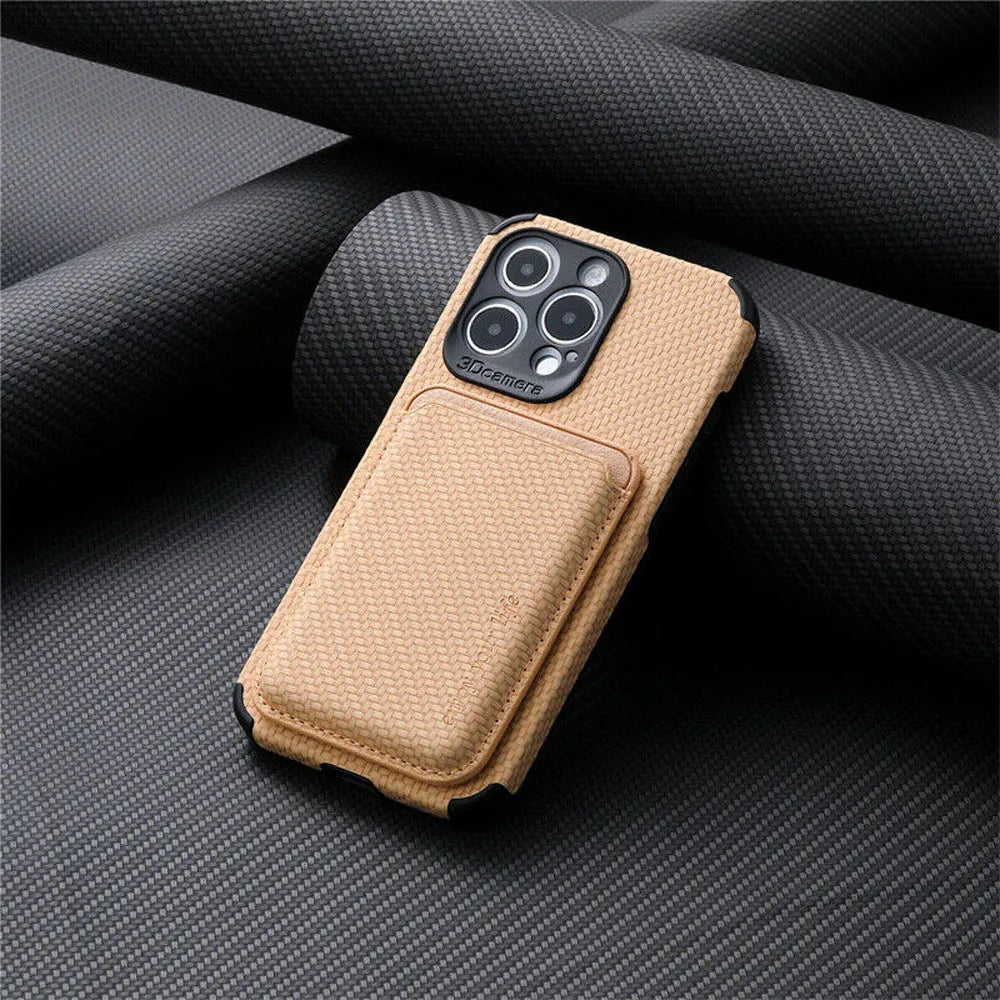iPhone MagSafe Hoesje met Kaarthouder Magnetisch Draadloos Opladen Slanke Bescherming Pasjeshouder Slim | Sulvida