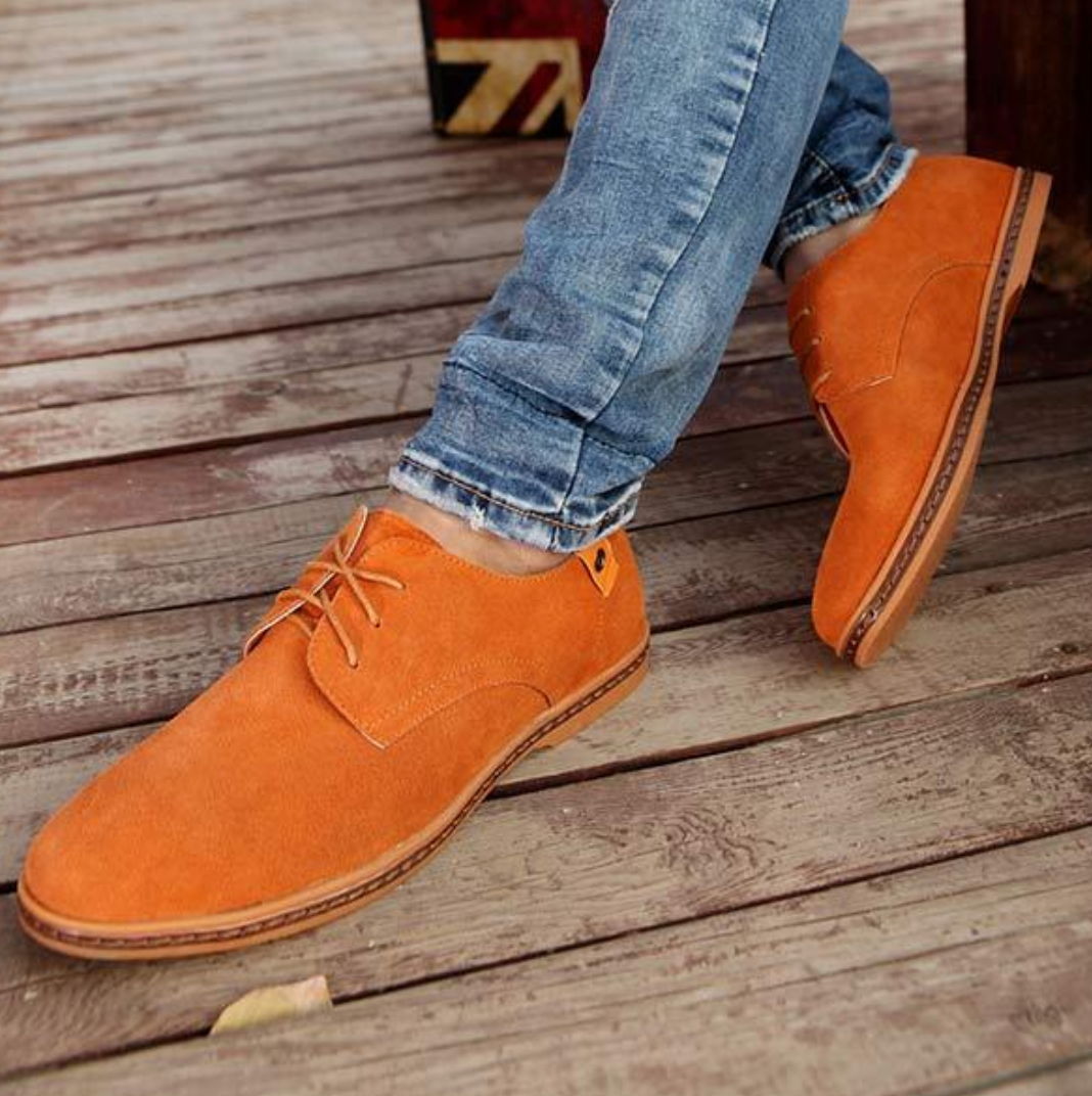 Herenschoenen Vegansuède Oxford Veters Casual Klassiek Cognac Bruin Groen Grijs Stijlvol Comfortabel | Sulvida