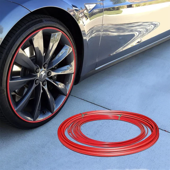 Velgrand Beschermstrip 8 Meter Rubber Zelfklevend voor Auto Velgen - Beschermt tegen Schuurschade en Krassen | Sulvida