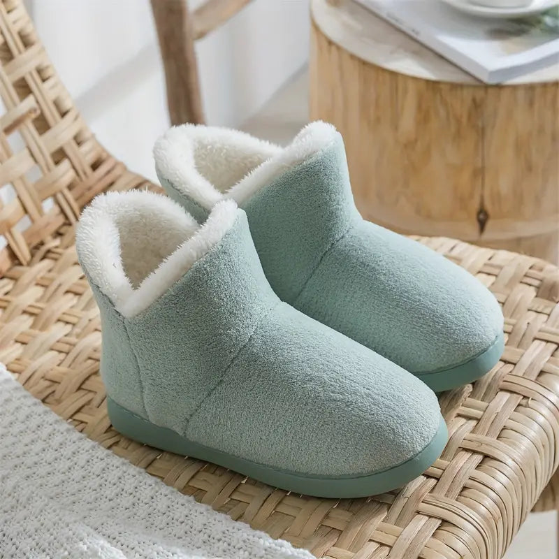 Warme Dames Sloffen met Zachte Sherpa Voering voor Ultiem Thuiscomfort in Roze Kaki Grijs Groen en Beige | Sulvida