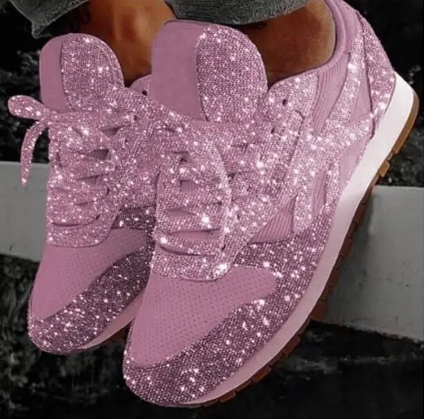 Dames Glitter Sneakers Fashion Glanzende Sportschoenen Lakleren Trendy Glimmende Freizeitschuhe Dames Schoenen | Sulvida