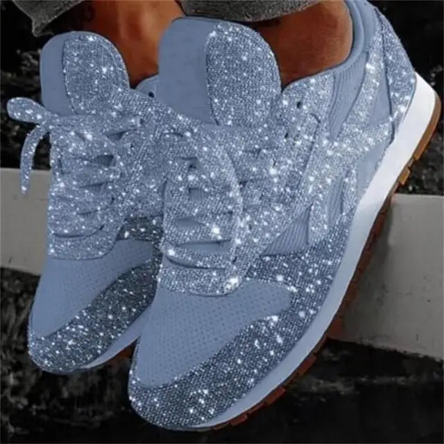 Dames Glitter Sneakers Fashion Glanzende Sportschoenen Lakleren Trendy Glimmende Freizeitschuhe Dames Schoenen | Sulvida