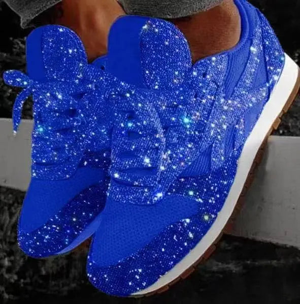 Dames Glitter Sneakers Fashion Glanzende Sportschoenen Lakleren Trendy Glimmende Freizeitschuhe Dames Schoenen | Sulvida
