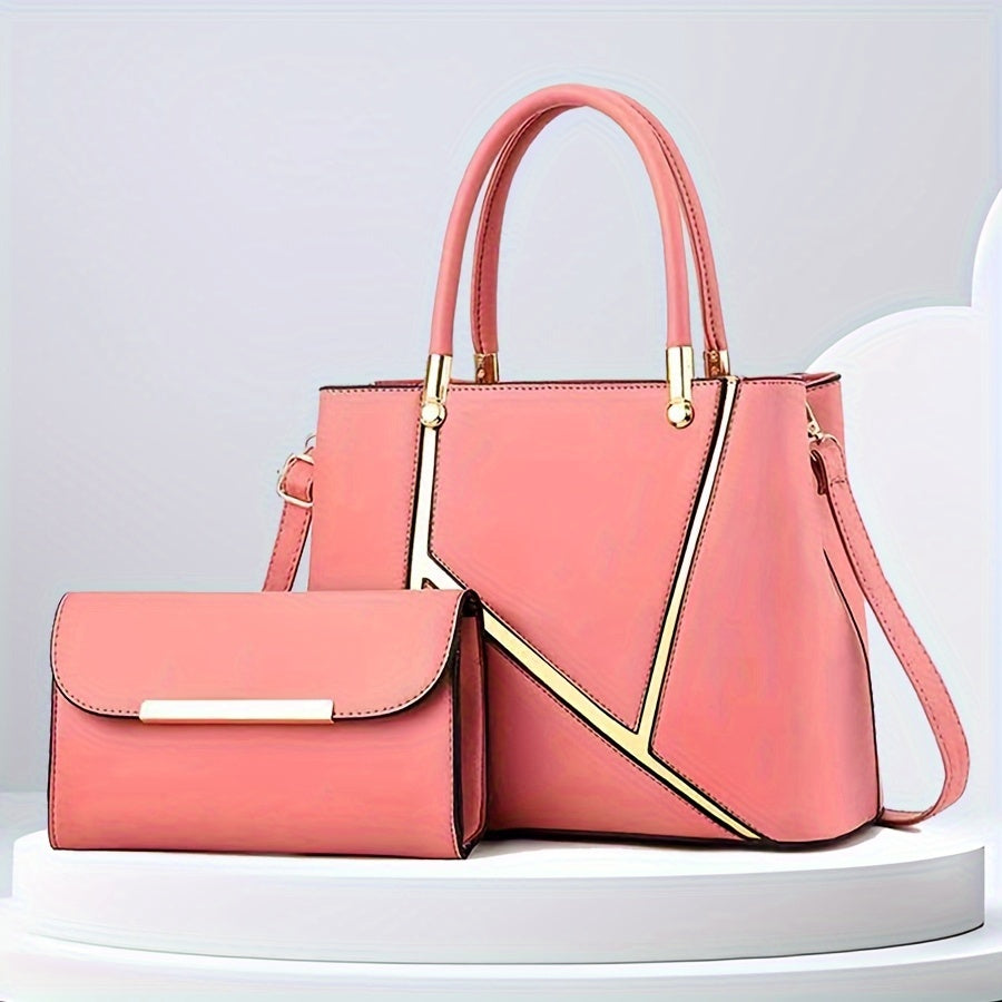 Dames Handtassenset met Schoudertas en Crossbody – Stijlvolle 2-Delige Tassenset voor Elke Dag en Gelegenheid | Sulvida