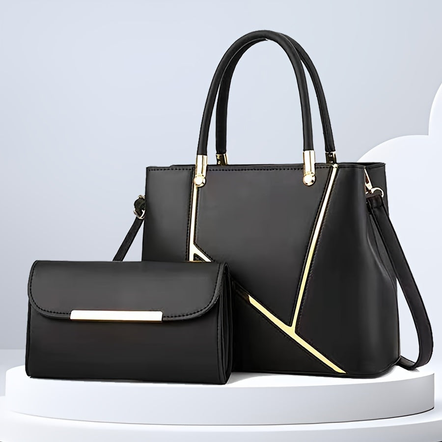 Dames Handtassenset met Schoudertas en Crossbody – Stijlvolle 2-Delige Tassenset voor Elke Dag en Gelegenheid | Sulvida