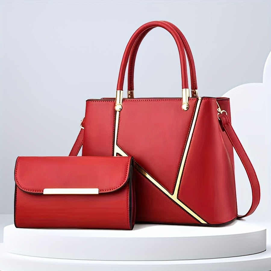 Dames Handtassenset met Schoudertas en Crossbody – Stijlvolle 2-Delige Tassenset voor Elke Dag en Gelegenheid | Sulvida