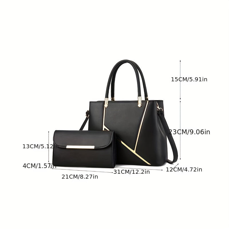 Dames Handtassenset met Schoudertas en Crossbody – Stijlvolle 2-Delige Tassenset voor Elke Dag en Gelegenheid | Sulvida