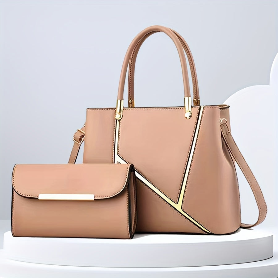 Dames Handtassenset met Schoudertas en Crossbody – Stijlvolle 2-Delige Tassenset voor Elke Dag en Gelegenheid | Sulvida