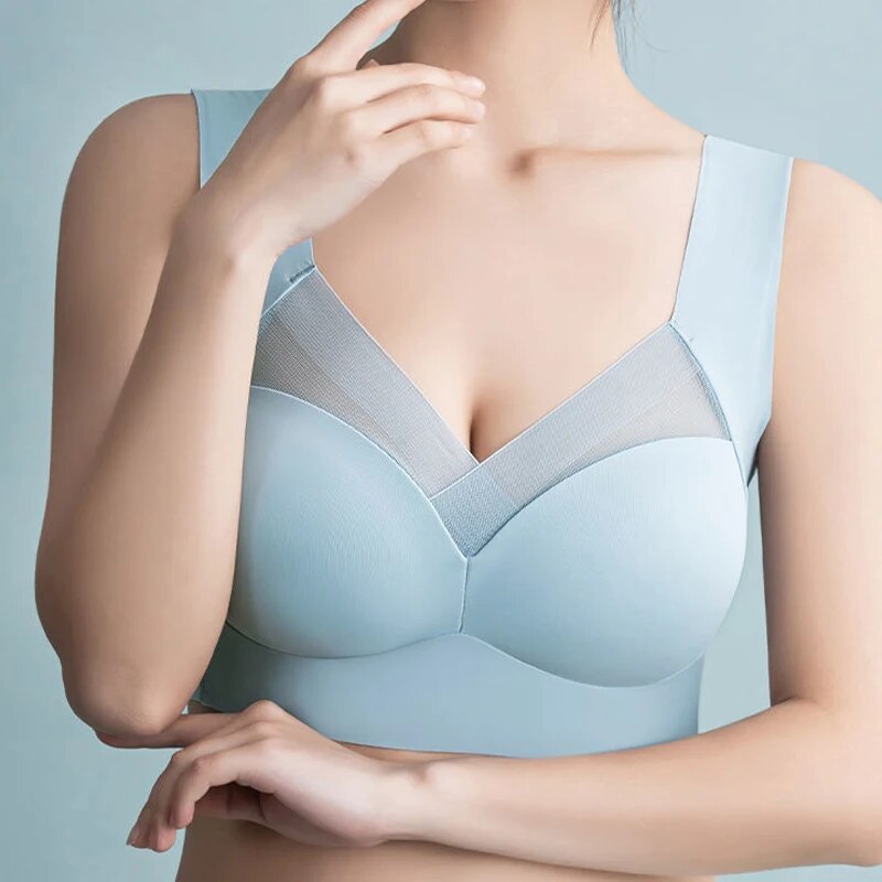 Comfortabele Dames BH Zonder Beugel Zacht Ondersteunend Draadloos Elastisch Stretch Cup Naadloos L-3XL | Sulvida