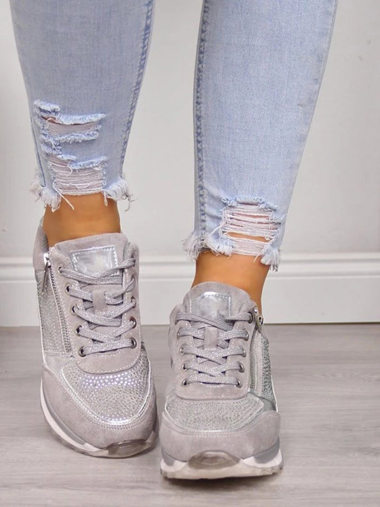 Dames Sneakers Gevoerde Zool Dagelijks Comfort Ritssluiting Veelzijdig Stijlvol Casual Schoeisel Mode | Sulvida