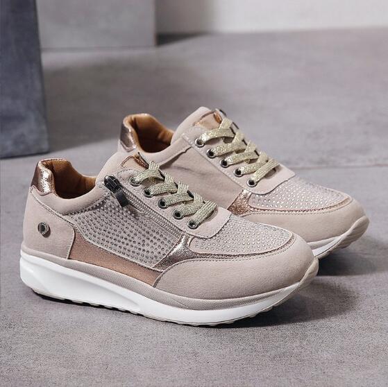 Dames Sneakers Gevoerde Zool Dagelijks Comfort Ritssluiting Veelzijdig Stijlvol Casual Schoeisel Mode | Sulvida