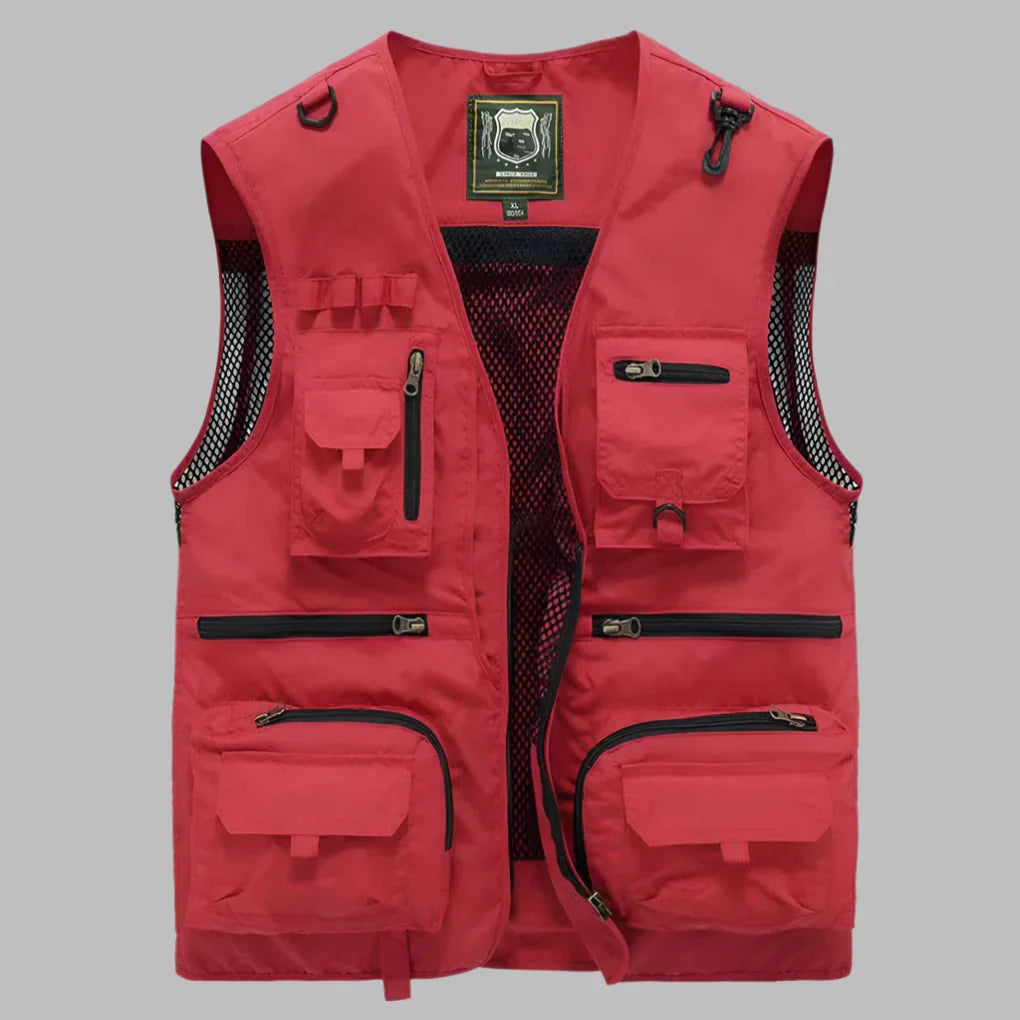 Dames Multi-Pocket Zomervest Outdoor Lichtgewicht Standkraag Waterafstotend Functioneel Wandelvest Ademend | Sulvida