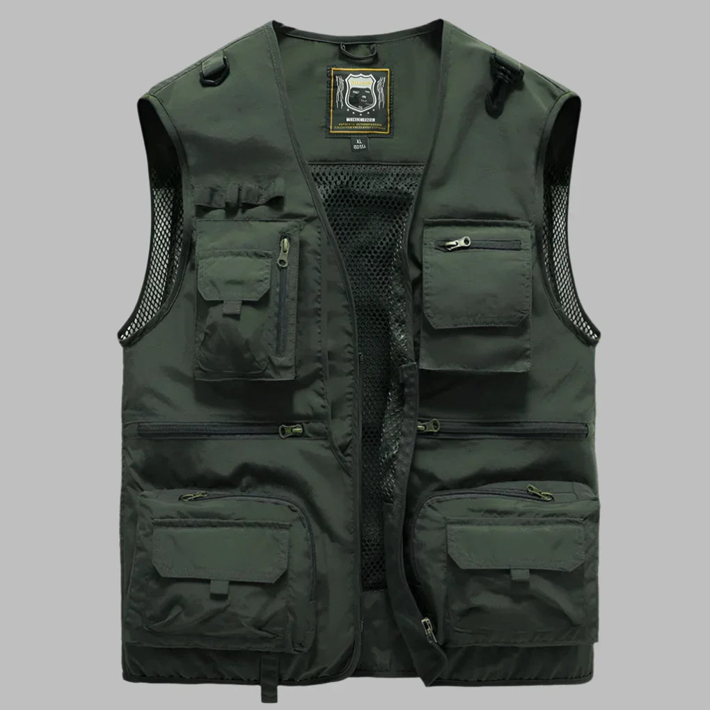 Dames Multi-Pocket Zomervest Outdoor Lichtgewicht Standkraag Waterafstotend Functioneel Wandelvest Ademend | Sulvida