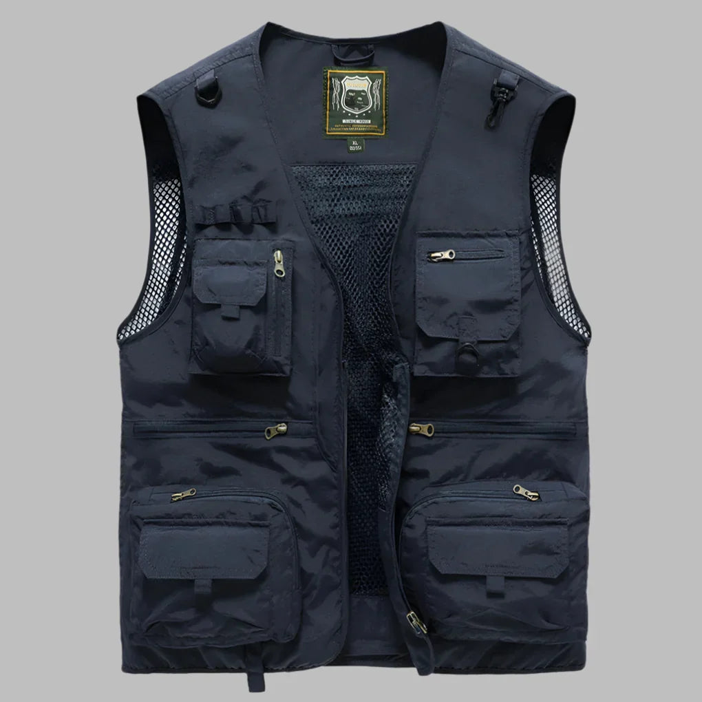 Dames Multi-Pocket Zomervest Outdoor Lichtgewicht Standkraag Waterafstotend Functioneel Wandelvest Ademend | Sulvida