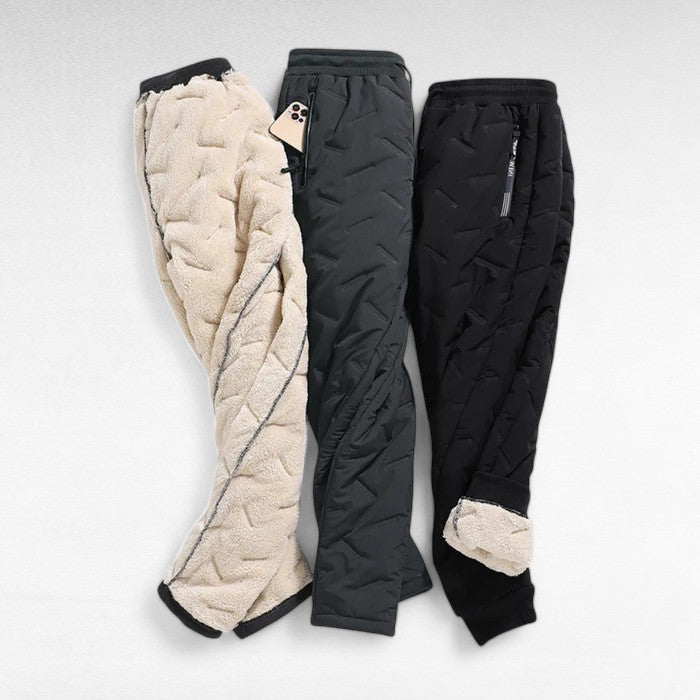 Thermische Winterbroek voor Dames Waterproof Zwart Grijs Warm Outdoorbroek met Rits Zakken Wandelen Skiën | Sulvida