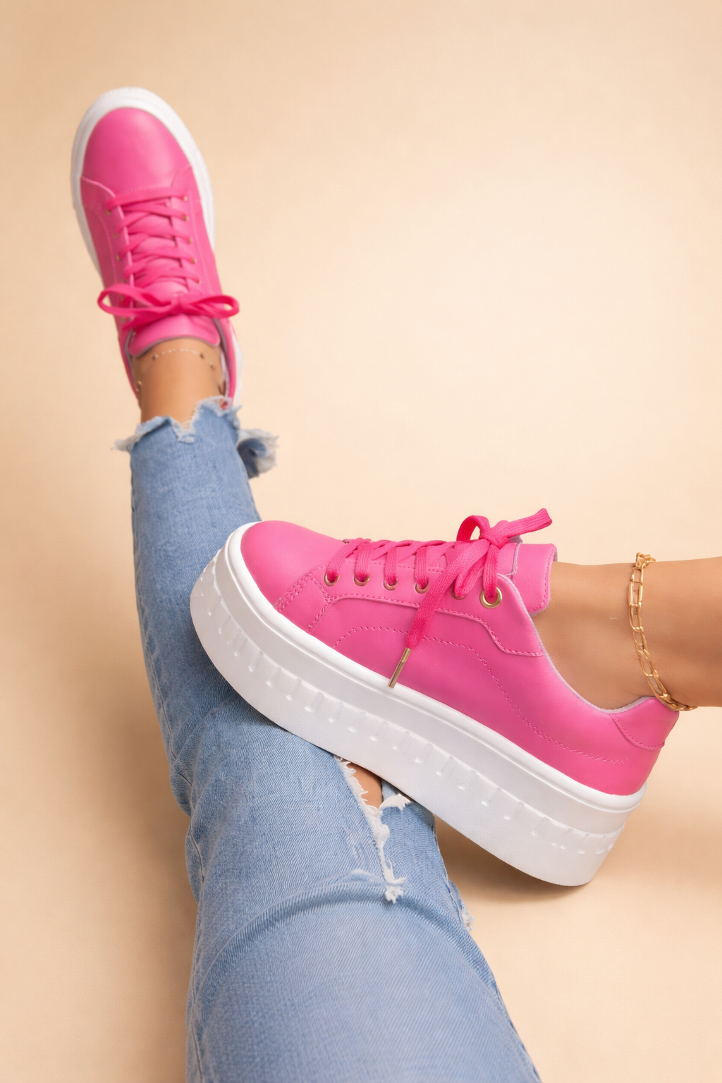 Dames platform sneakers voor verhoogde stijl en extra comfort – moderne stadsschoenen in 6 trendy kleuren | Sulvida