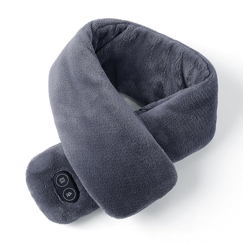 Verwarmende Neksjaal Fleece Vibratiemassage Dames Warmte Nekverwarmend Massage Zacht Ontspanning Comfort | Sulvida