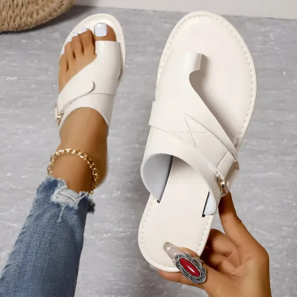 Orthopedische Sandalen Dames met Teenuitlijning Bruin Zwart Wit Correctie-Inlegzool Comfortabel Zomer | Sulvida