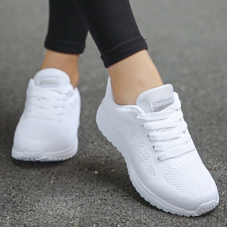 Orthopedische wandelsneakers dames met boogondersteuning ademend mesh ergonomisch comfortabel dagelijks gebruik | Sulvida