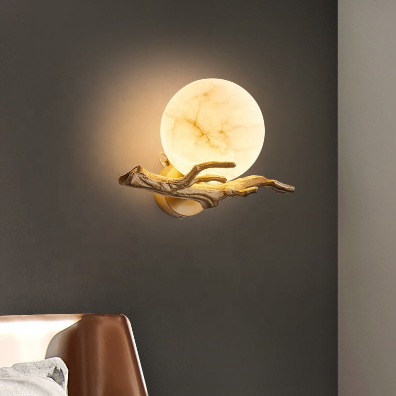Wandlamp Marmer Koper LED 30 cm Scandinavisch Design Sfeerlamp Woonkamer Interieur Moderne Wandverlichting | Sulvida