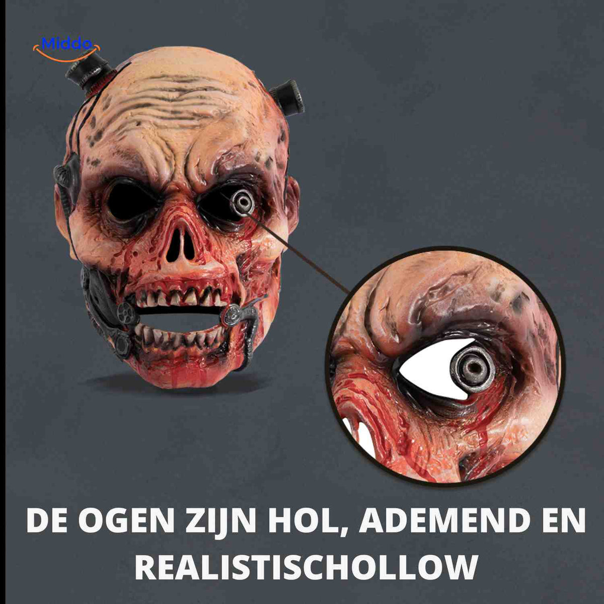 Horror Zombiemasker Latex voor Halloween Feest Cosplay Griezelmasker Realistische Textuur Eng Kostuum Accessoire | Sulvida