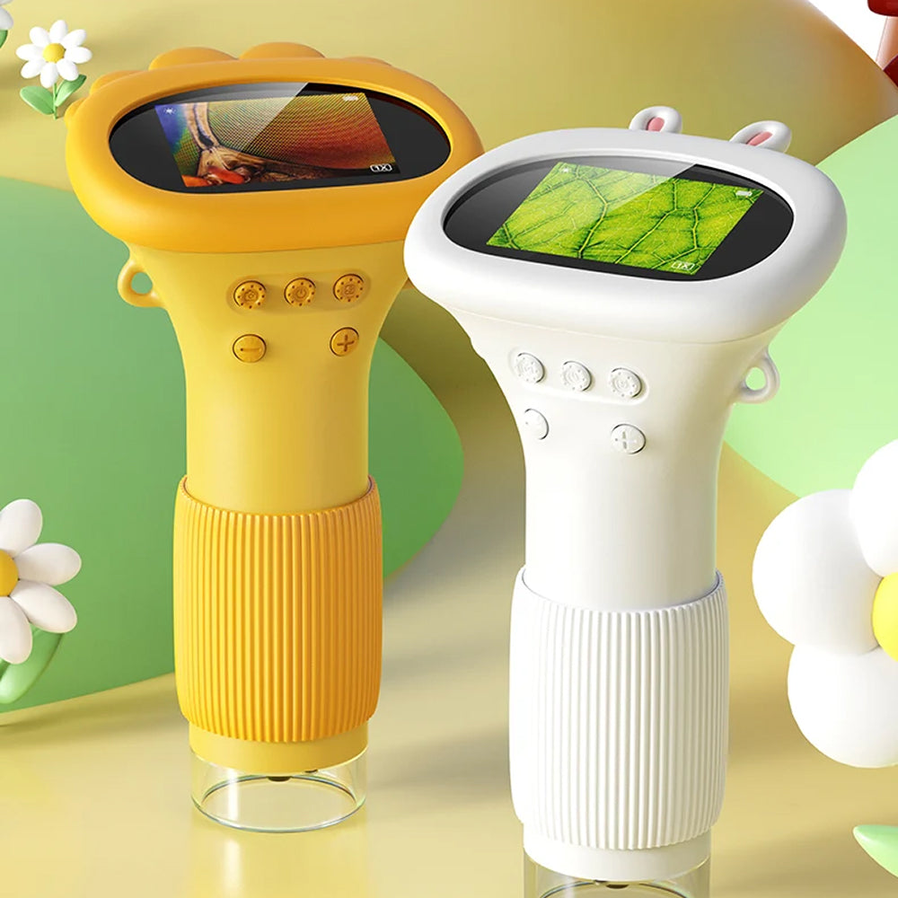 Microscope pour enfants avec grossissement 1000x, USB, numérique, caméra HD 2MP, pour découvrir les sciences de manière éducative | Sulvida