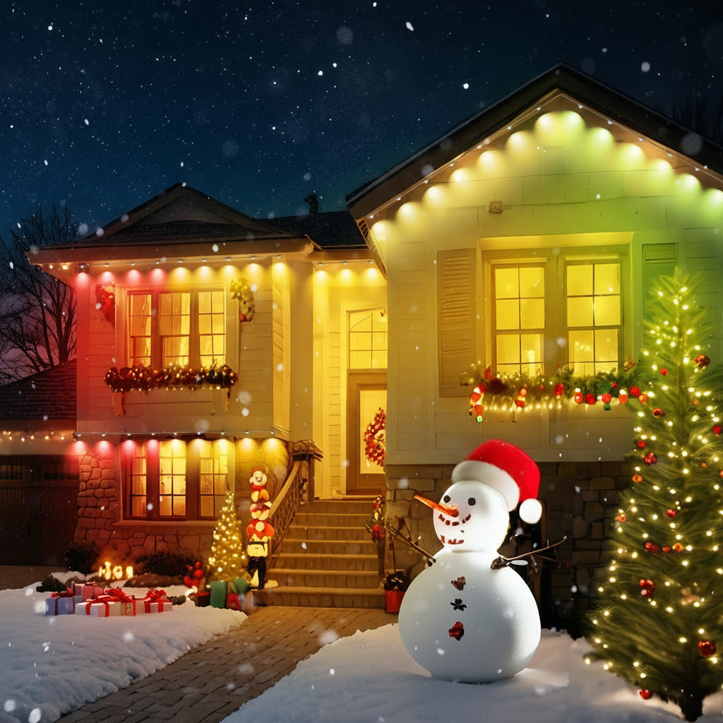 Slimme Dakrandverlichting LED 15m 30m App Bediening Multicolor Buitenverlichting Feestdagen Tuin Decoratie | Sulvida
