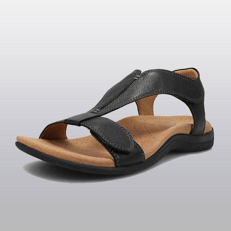 Orthopedische T-band sandalen met voetboogondersteuning verstelbare klittenband comfort zomerschoenen dames | Sulvida