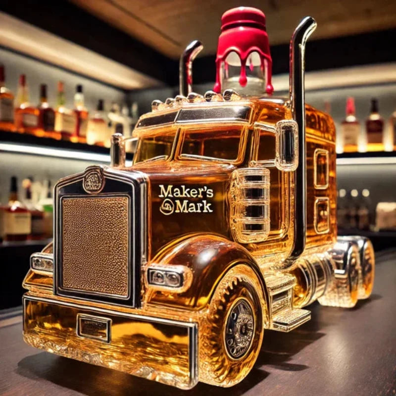 Carafe en verre en forme de camion pour whisky et spiritueux, décoration de bar, bar à domicile, salon, cadeau | Sulvida