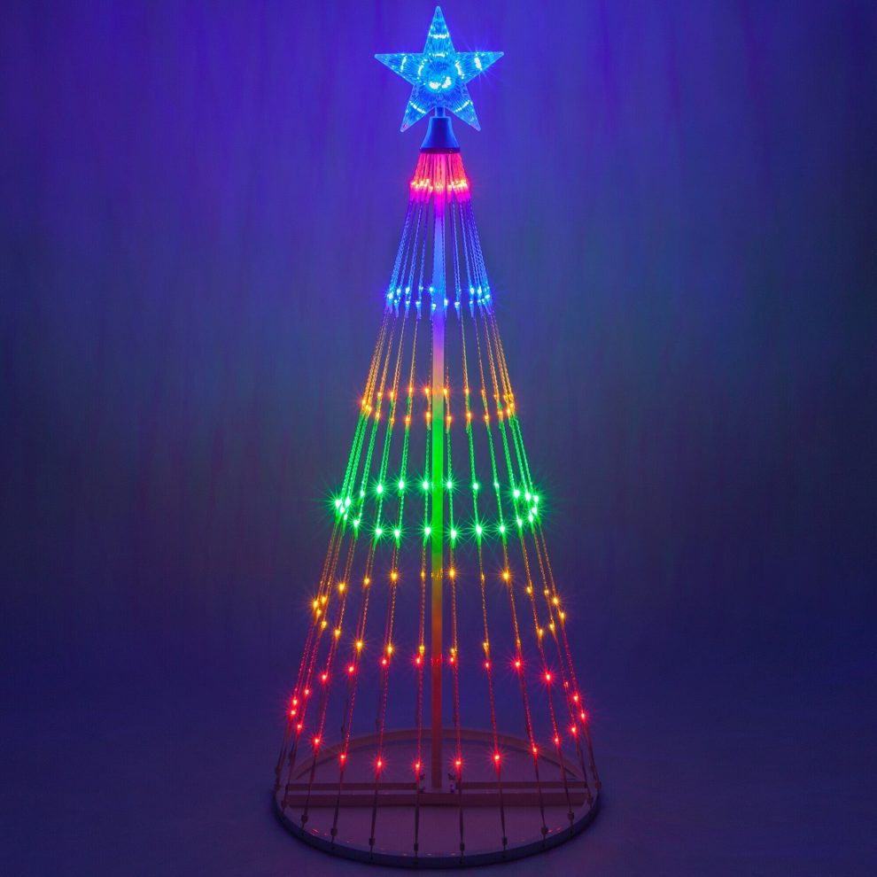 Kerstverlichting Boom LED Meerkleurig Buiten Lichtshow Animatie 150 LED IP44 Waterbestendig Tuin Decoratie | Sulvida