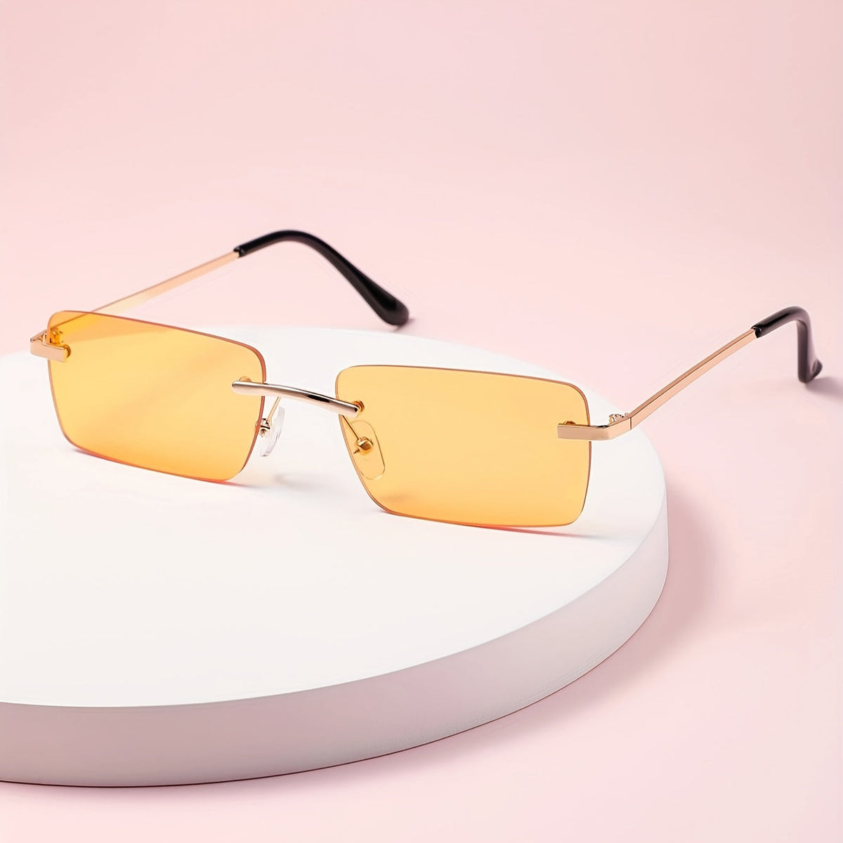 Randloze Zonnebril met Brede Glazen voor Heren – Lichtgewicht Metalen Frame UV-Bescherming Everyday Stijl | Sulvida