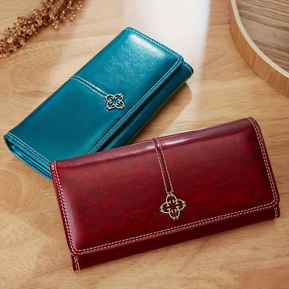 Compact Leren Dames Portemonnee Bifold Model met Kaartsleuven Pasjeshouder Munt & Briefgeldvak Dagelijks Gebruik | Sulvida