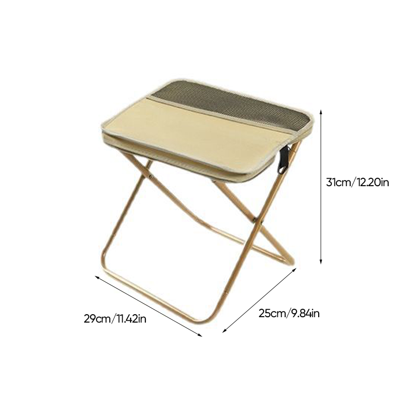 Opvouwbaar Kampkrukje met Rugtas - Compact Reiskrukje voor Buiten Wandelen Vissen Kamperen - Draagbaar Opvouwstoeltje - Lichtgewicht Outdoor Stoel Tuin | Sulvida