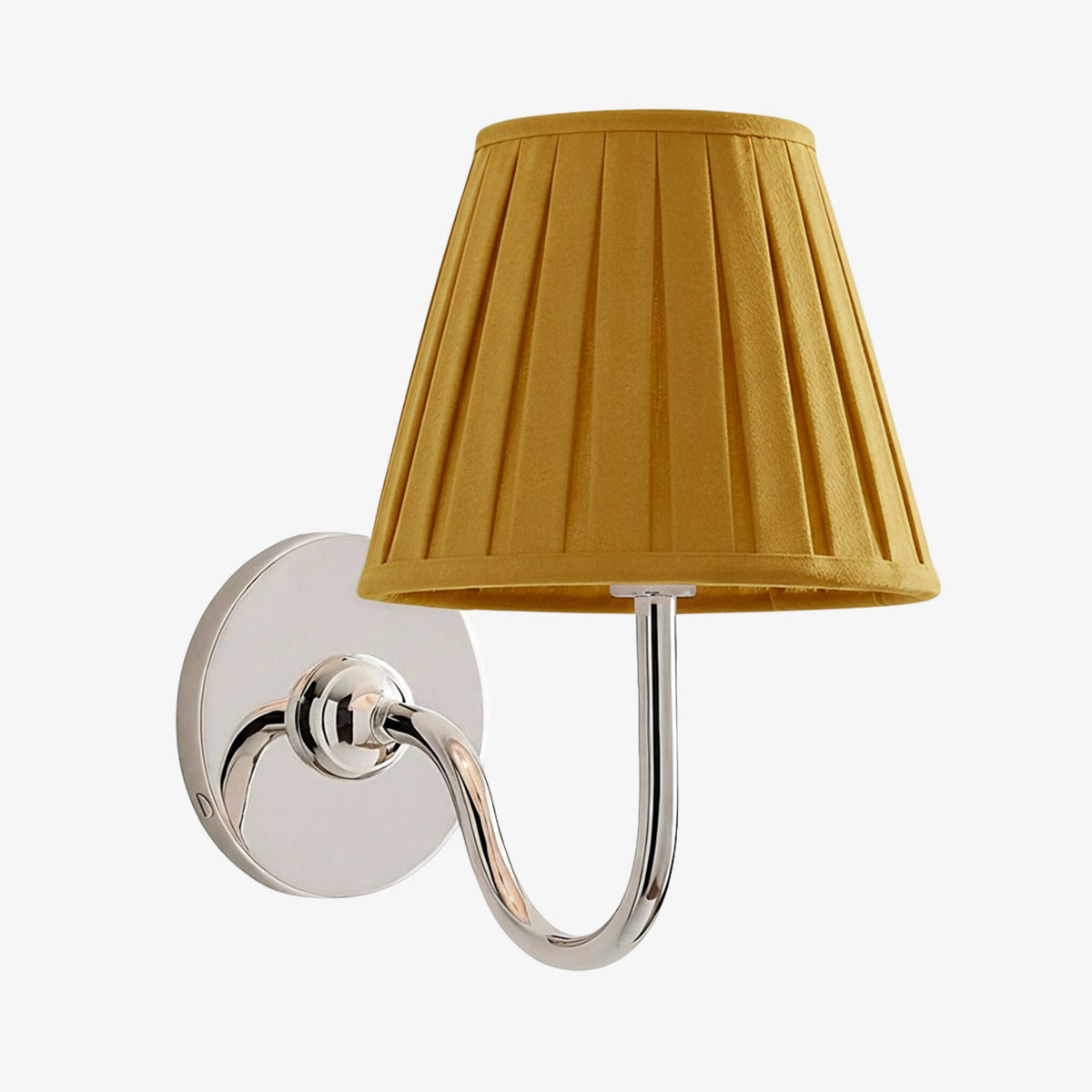 Wandlamp Linnen Kap Messing Armatuur Plissé of Glad Stof E12 Fitting Hardwired Decoratieve Verlichting | Sulvida