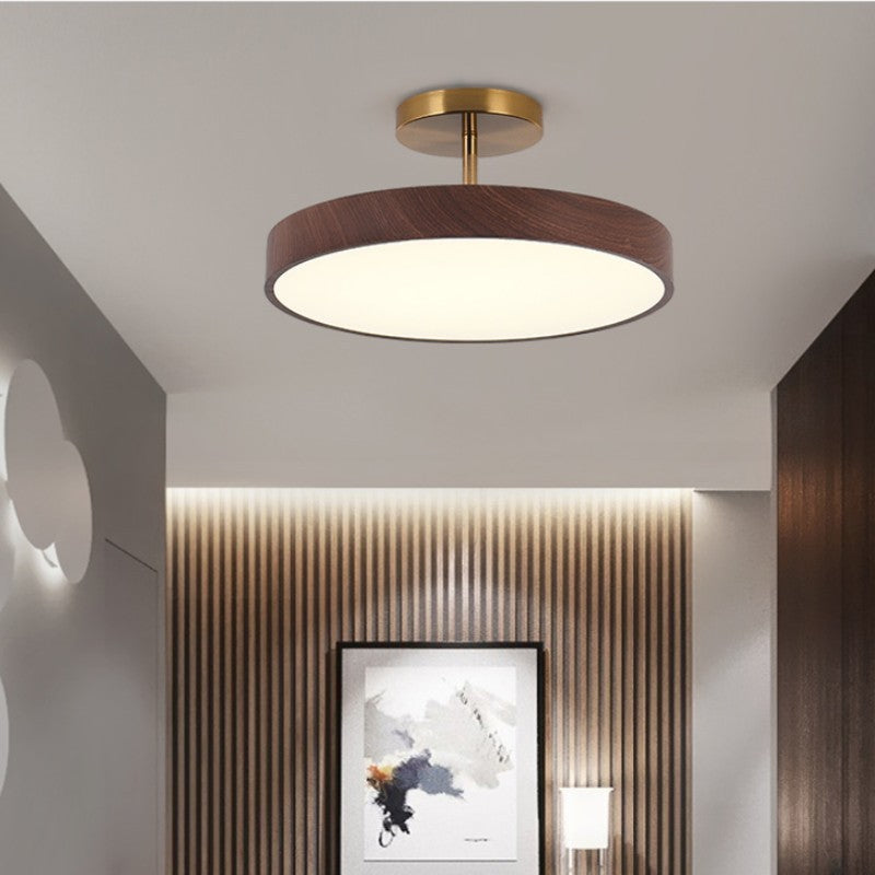 Plafondlamp Rond Houtlook LED Natuurlijke Warmte Moderne Minimalistische Sfeerverlichting voor Woonkamer | Sulvida