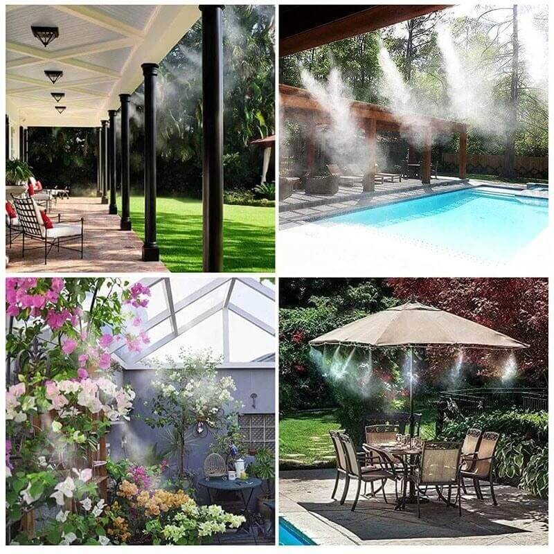 Automatisch irrigatiesysteem 5m/10m/15m/20m met verstelbare sproeiers voor tuin balkon moestuin kas - druppelsysteem besproeiing waterbesparend kunststof PP + POM zwart | Sulvida