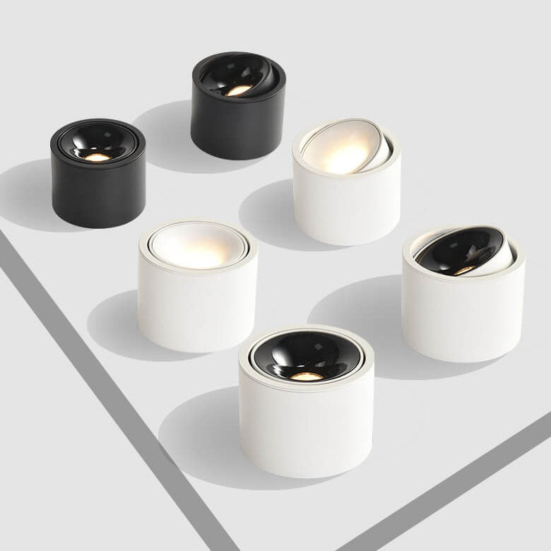 Instelbare plafondspot aluminium rond LED inbouwlamp woonkamer wit zwart wandspot modern plafondverlichting | Sulvida