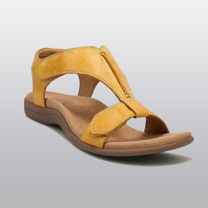 Orthopedische T-band sandalen met voetboogondersteuning verstelbare klittenband comfort zomerschoenen dames | Sulvida