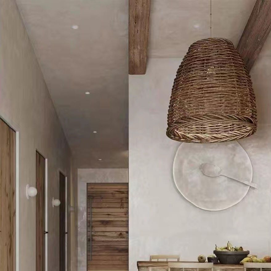 Hanglamp Rotan Vintage Sfeerlicht Woonkamer Slaapkamer Eetkamer Natuurlijk Design E27 Fitting Ambachtelijk | Sulvida