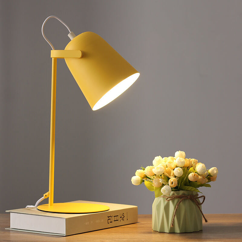 IJzeren tafellamp met emmerontwerp moderne pastelkleur verlichting voor woonkamer slaapkamer bureau styling | Sulvida